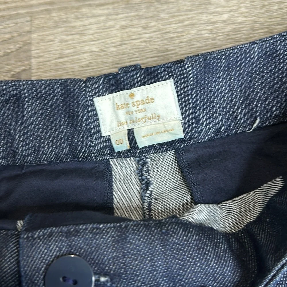 Kate Spade Women’s High Rise Curvy Straight Leg Ankle Jeans in Dark Blue Sz 00